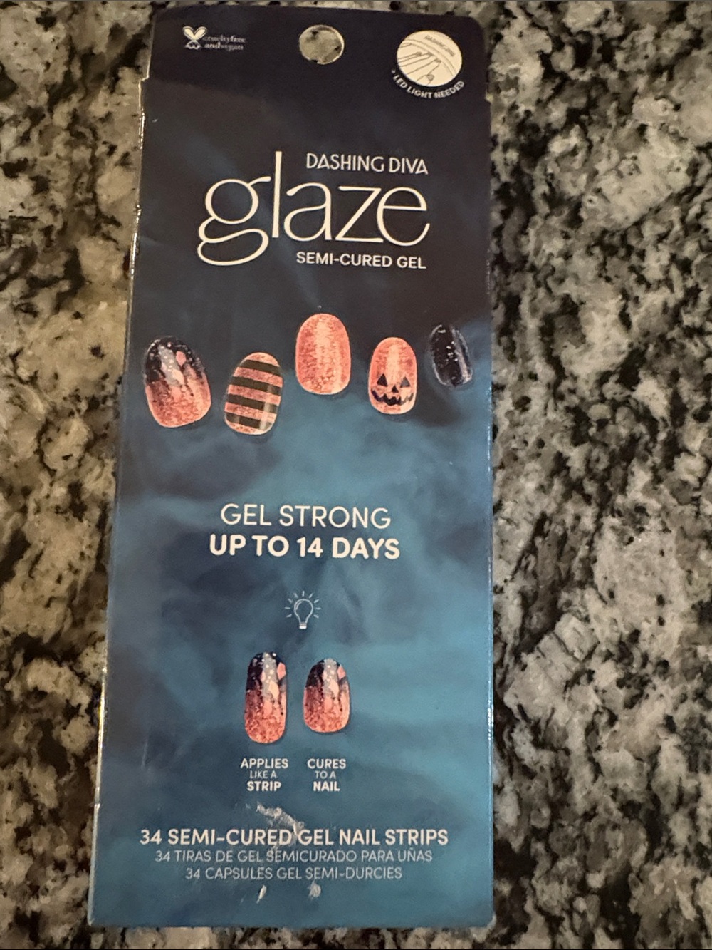 Dashing Diva Halloween Glaze Semi Cured Gel Nail Strips 🕷️